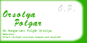orsolya polgar business card