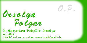 orsolya polgar business card